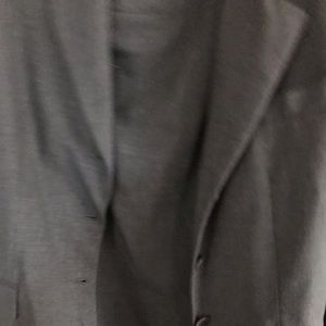 DKNY grey suit. Long jacket & midi skirt.